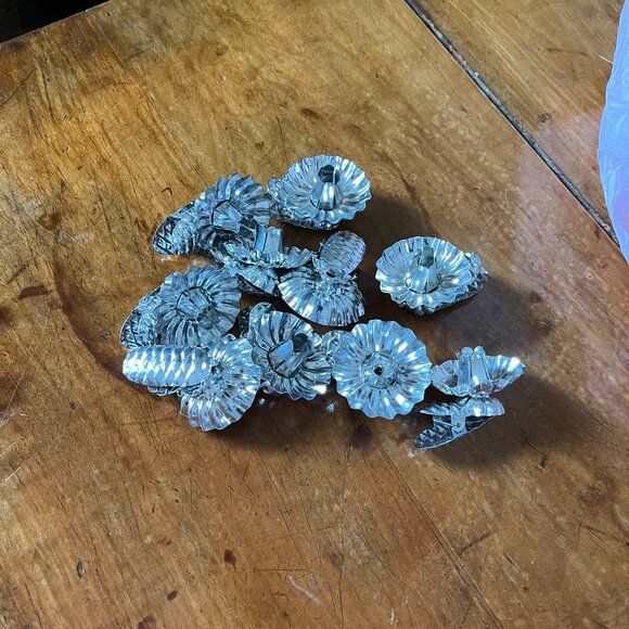 Antique German Silver Clip On Christmas Tree Candle Holders Set of 10 - Picture 5 of 5